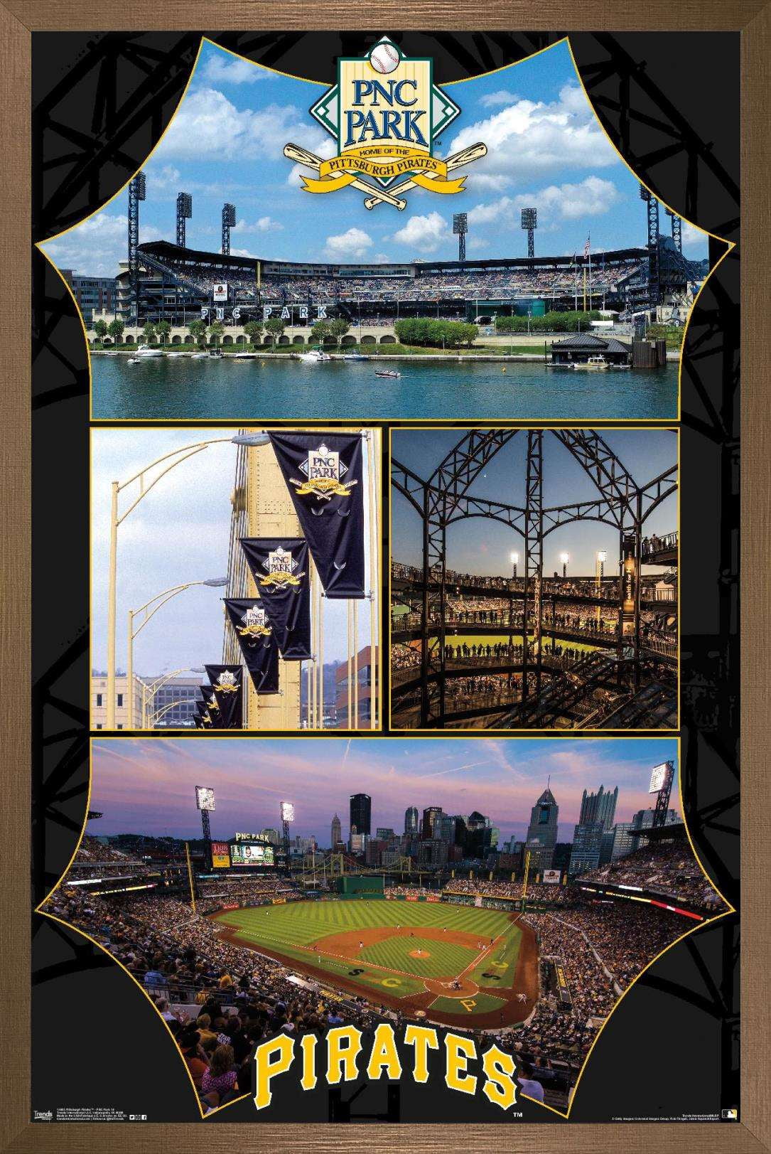 MLB Pittsburgh Pirates - PNC Park Wall Poster, 14.725" x 22.375", Framed