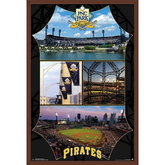 MLB Pittsburgh Pirates - PNC Park Wall Poster, 22.375" x 34", Framed