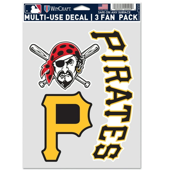 MLB Pittsburgh Pirates Prime 5" x 7.75" Triple Decal