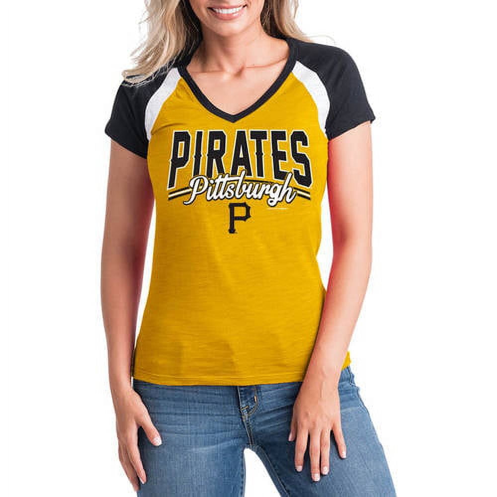 MLB Pittsburgh Pirates Women's Short Sleeve Team Color Graphic Tee 