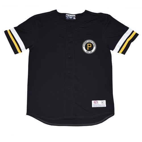MLB Pittsburgh Pirates Youth Boys Poly Button Down Jersey, 2XL 