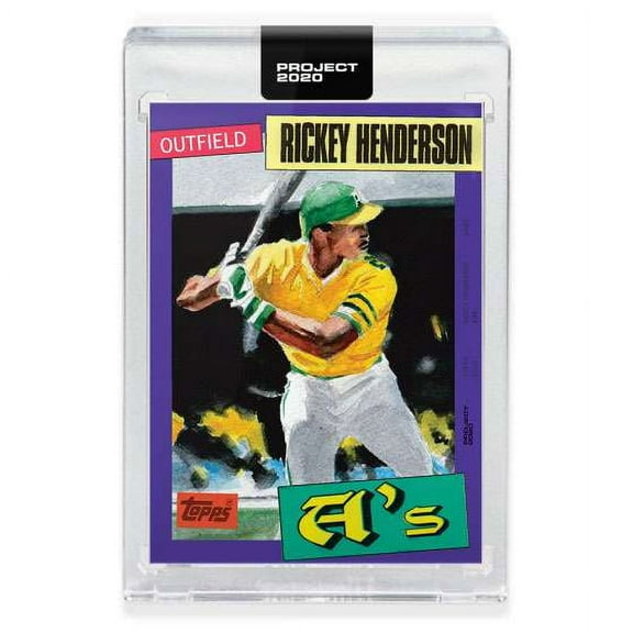 MLB Project 2020 Baseball 1980 Rickey Henderson Trading Card (#123, by Jacob Rochester)