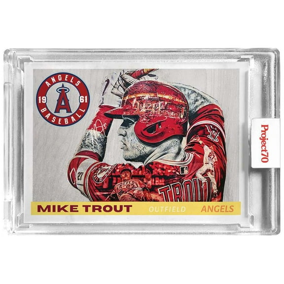 MLB Project70 Baseball 1955 Mike Trout Trading Card (#159, By Lauren Taylor)