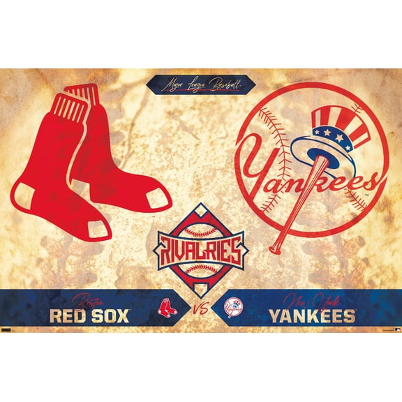 MLB Rivalries - New York Yankees vs Boston Red Sox Wall Poster, 14.725" x 22.375"