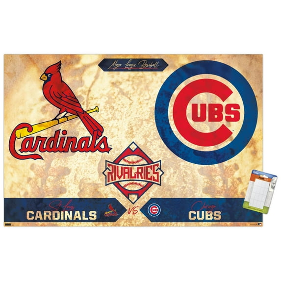 MLB Rivalries - St. Louis Cardinals vs Chicago Cubs Wall Poster, 22.375" x 34"