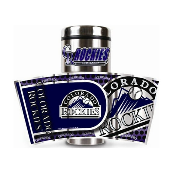 Finest Gold MLB Rockies 360 Metallic Wrap 16oz Stainless Tumbler