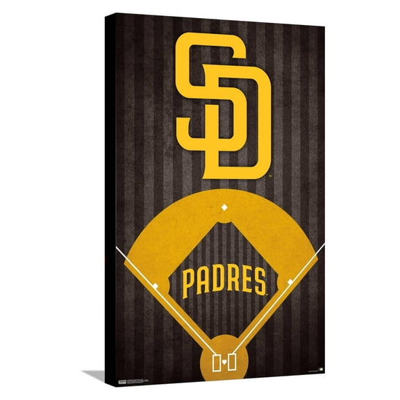 MLB San Diego Padres - Logo Canvas Wall Poster, 14.725" x 22.375"