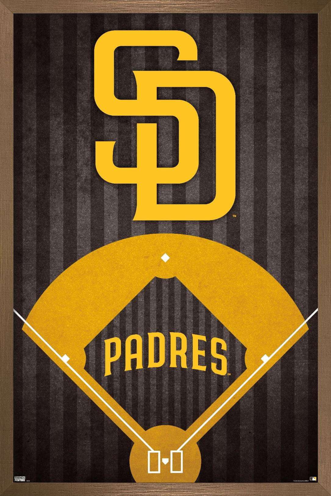 MLB San Diego Padres - Logo Wall Poster, 14.725" x 22.375", Framed