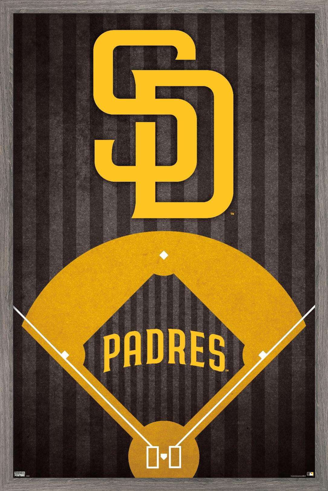 MLB San Diego Padres - Logo Wall Poster, 14.725" x 22.375", Framed