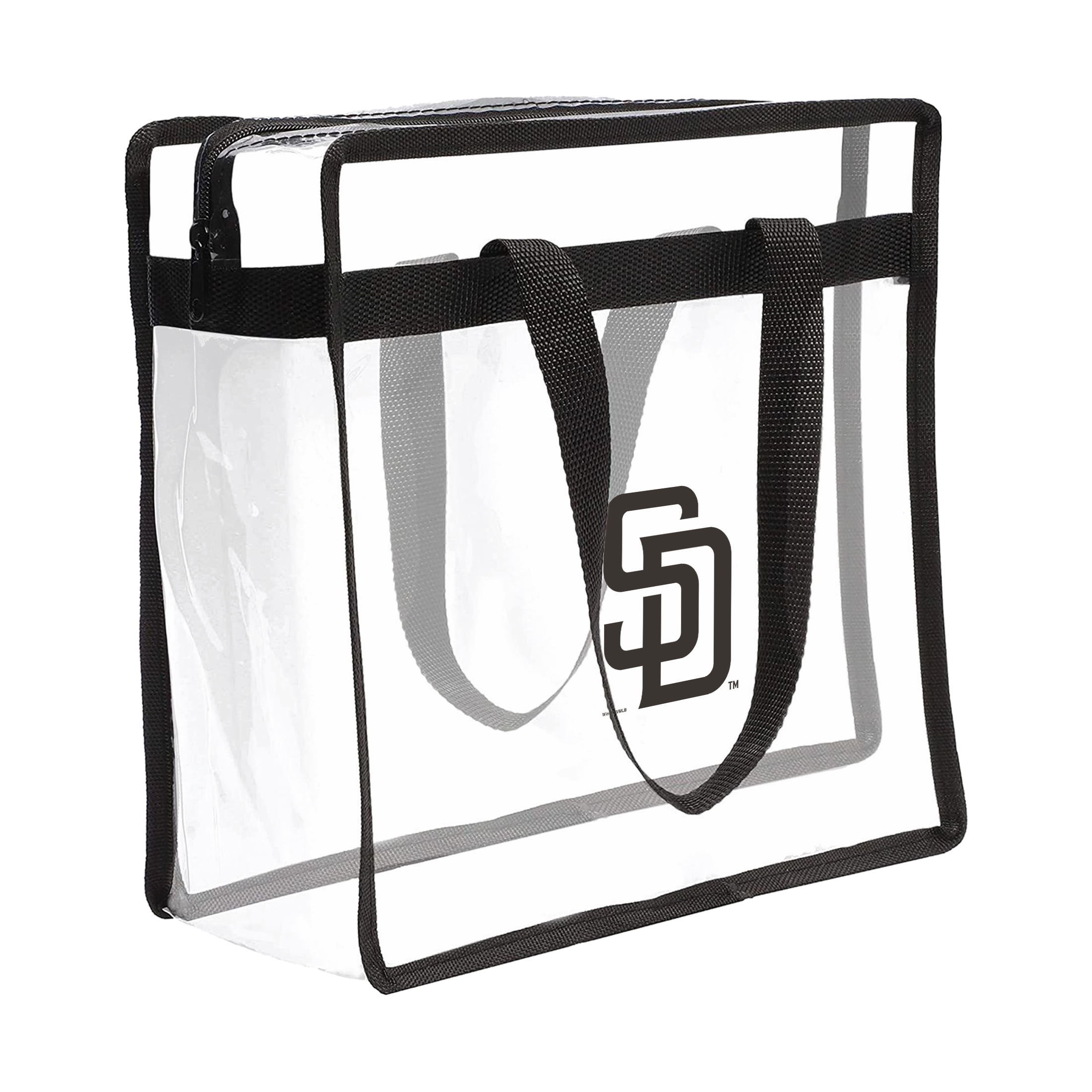 MLB San Diego Padres Prime 12 Zipper Clear Tote Bag
