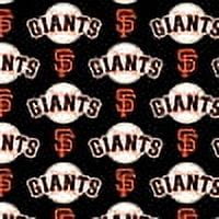 MLB San Francisco Giants 58" 100% Cotton Sports Logo Craft Fabric By the Yard, Black and Orange