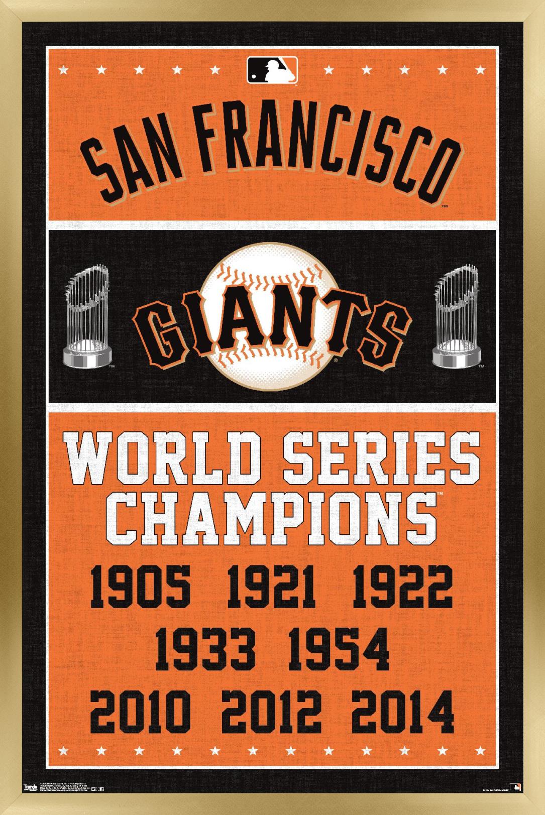 MLB San Francisco Giants - Champions Wall Poster, 14.725" x 22.375", Framed
