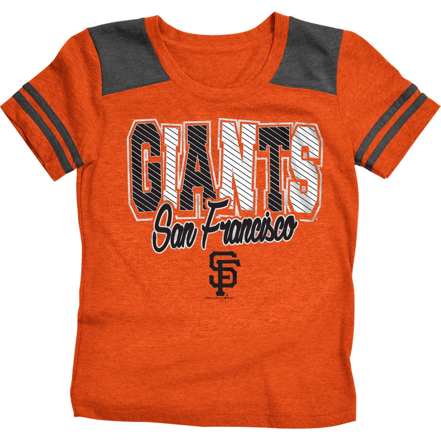 MLB San Francisco Giants Girls Short Sleeve Team Color Graphic Tee