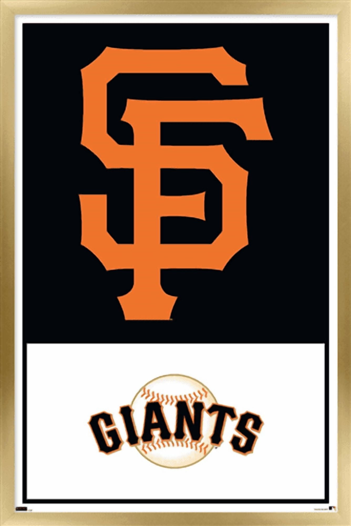 MLB San Francisco Giants - Logo 22 Wall Poster, 14.725" x 22.375" Framed