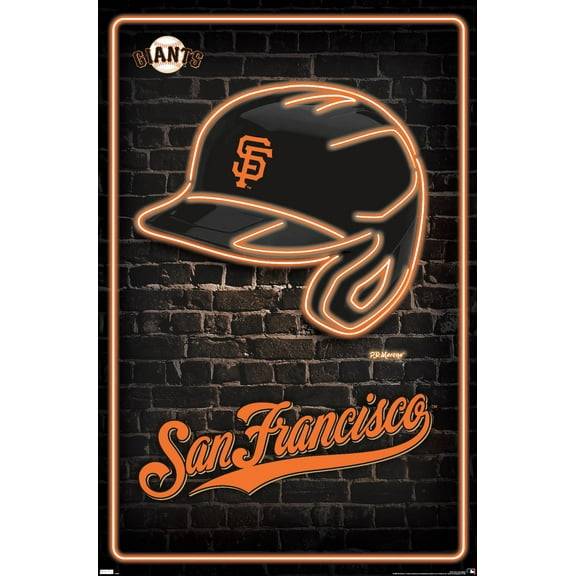 MLB San Franciso Giants - Neon Helmet 23 Wall Poster, 14.725" x 22.375"