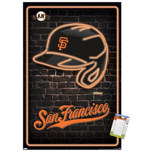MLB San Franciso Giants - Neon Helmet 23 Wall Poster, 22.375" x 34"