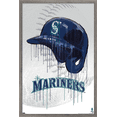 thumbnail image 1 of MLB Seattle Mariners - Drip Helmet 22 Wall Poster, 14.725" x 22.375" Framed, 1 of 5