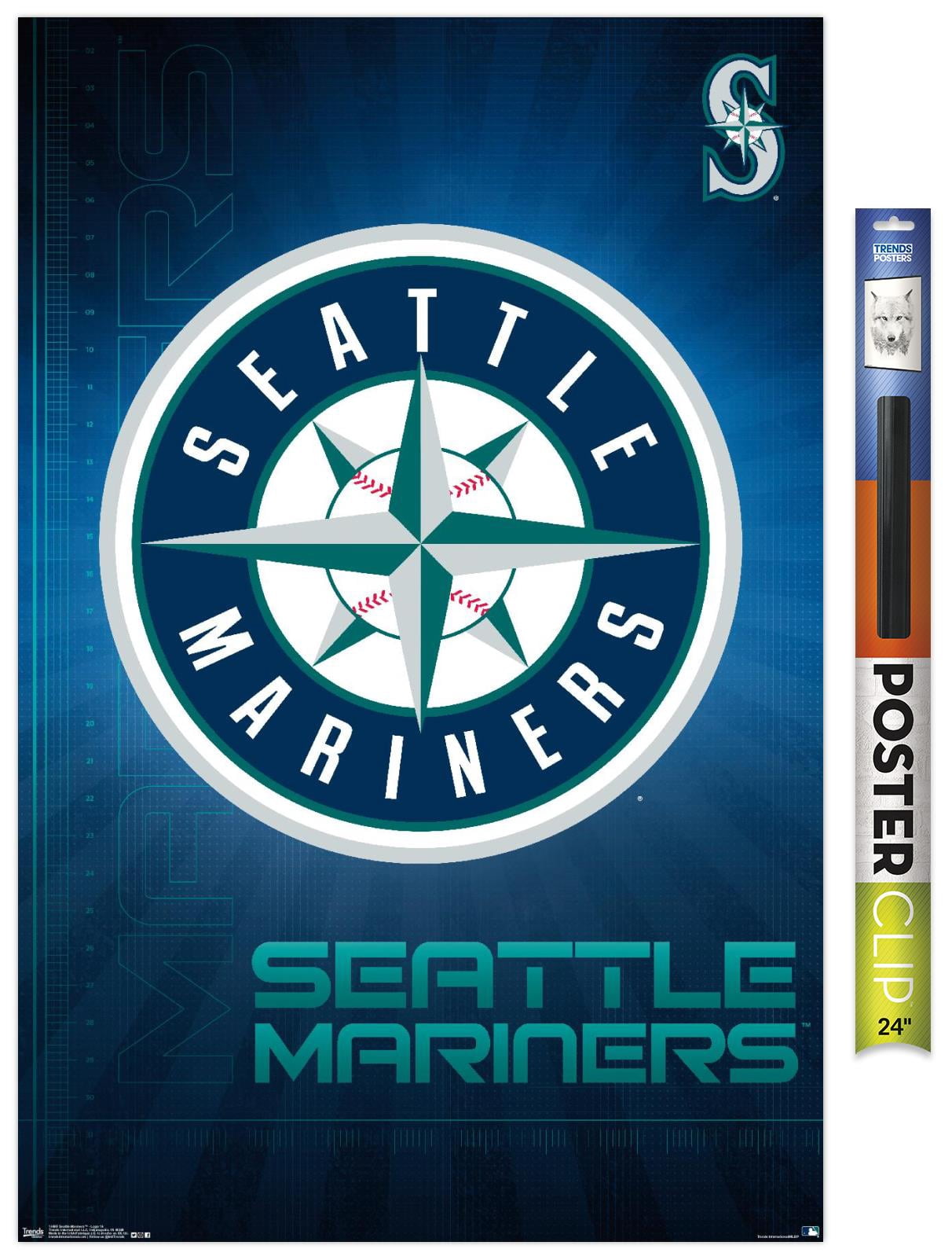MLB Seattle Mariners - Logo 16 Wall Poster, 22.375" x 34"
