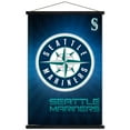 thumbnail image 1 of MLB Seattle Mariners - Logo 16 Wall Poster with Wooden Magnetic Frame, 22.375" x 34", 1 of 3