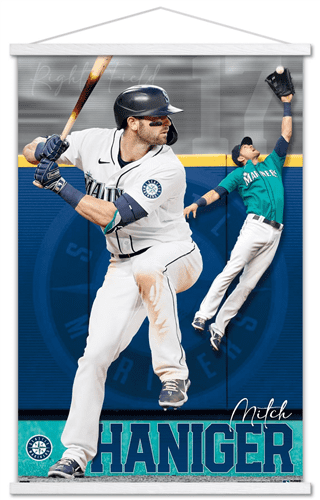 MLB Seattle Mariners - Mitch Haniger 22 Wall Poster with Magnetic Frame,  22.375 x 34 