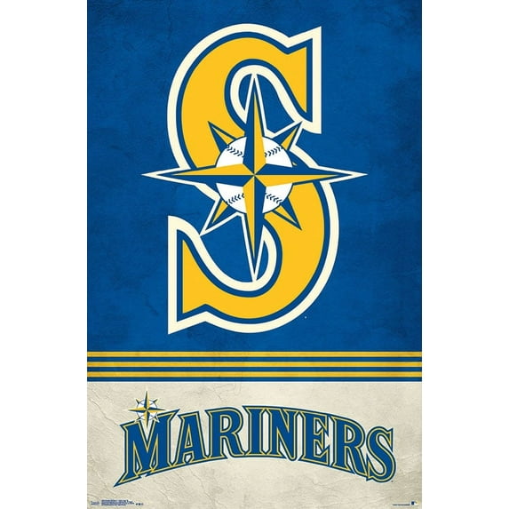 MLB Seattle Mariners - Retro Logo 18 Wall Poster, 22.375" x 34"