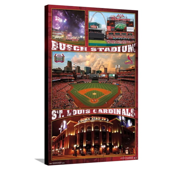MLB St. Louis Cardinals - Busch Stadium 16 Canvas Wall Poster, 22.375" x 34"