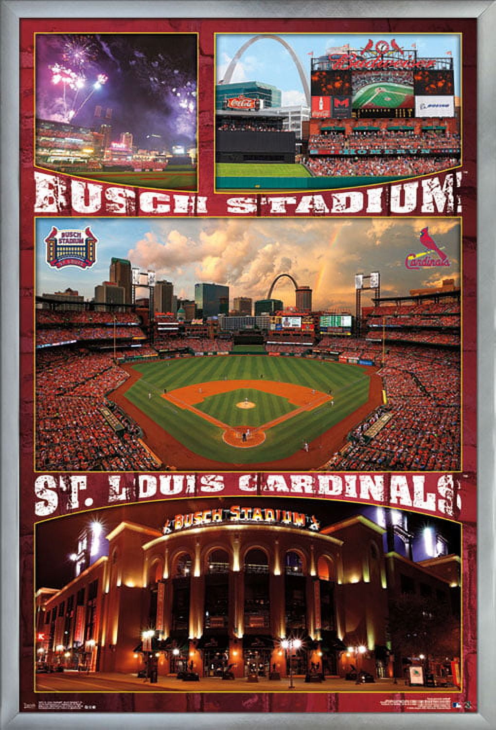 MLB St. Louis Cardinals - Busch Stadium 16 Wall Poster, 22.375 x 34,  Framed