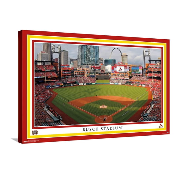 MLB St. Louis Cardinals - Busch Stadium 22 Canvas Wall Poster, 22.375" x 34"