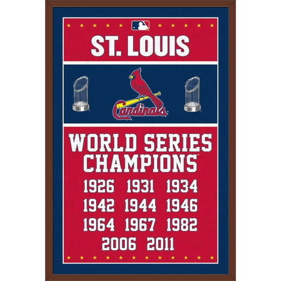 MLB St. Louis Cardinals - Champions Wall Poster, 22.375" x 34", Framed