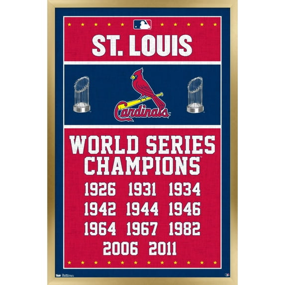 MLB St. Louis Cardinals - Champions Wall Poster, 22.375" x 34", Framed