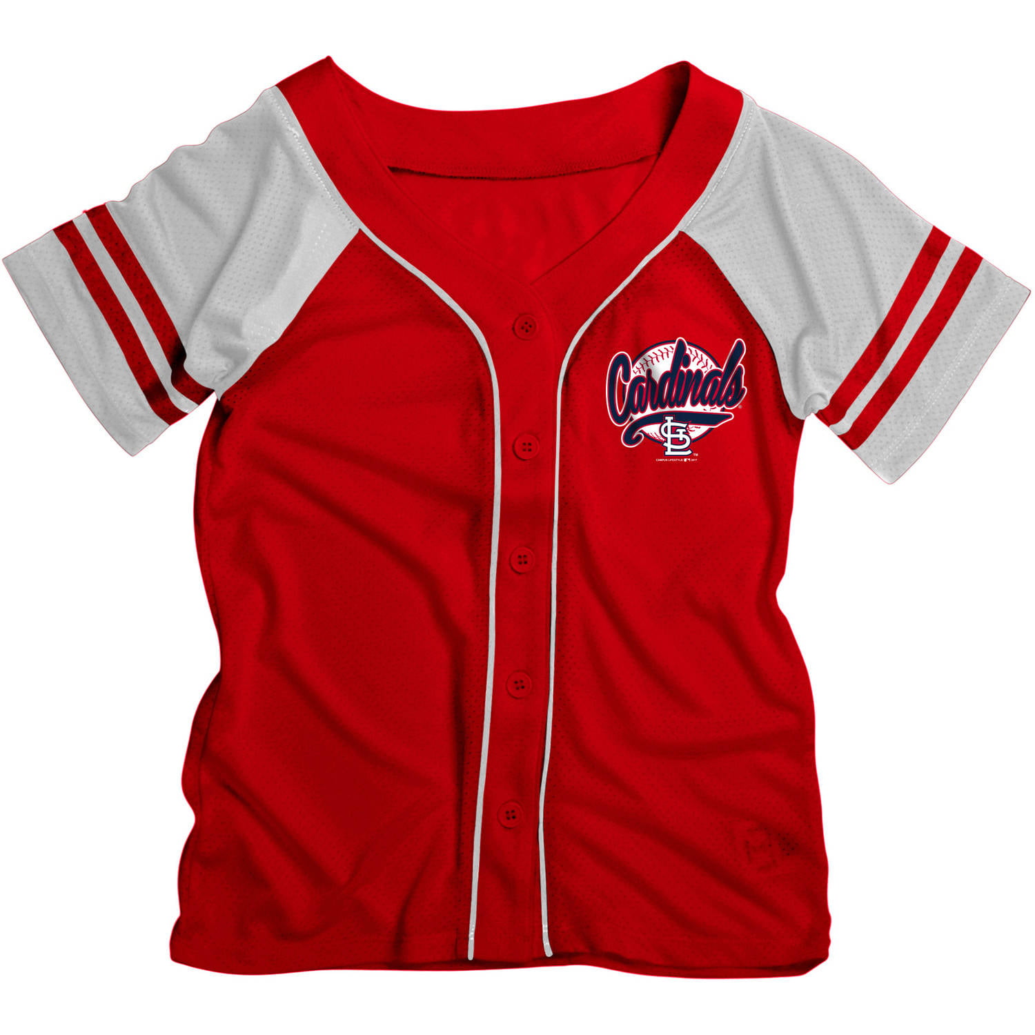 St. Louis Cardinals Baseball jersey kids boys/girl 1/4 button up Size M/10
