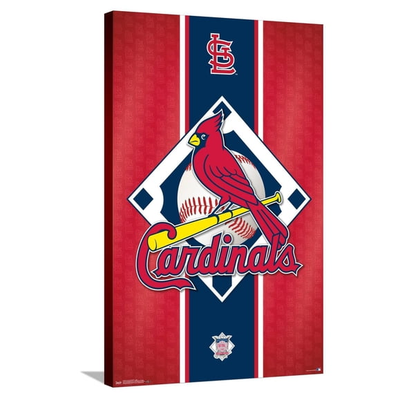 MLB St. Louis Cardinals - Logo 15 Canvas Wall Poster, 22.375" x 34"