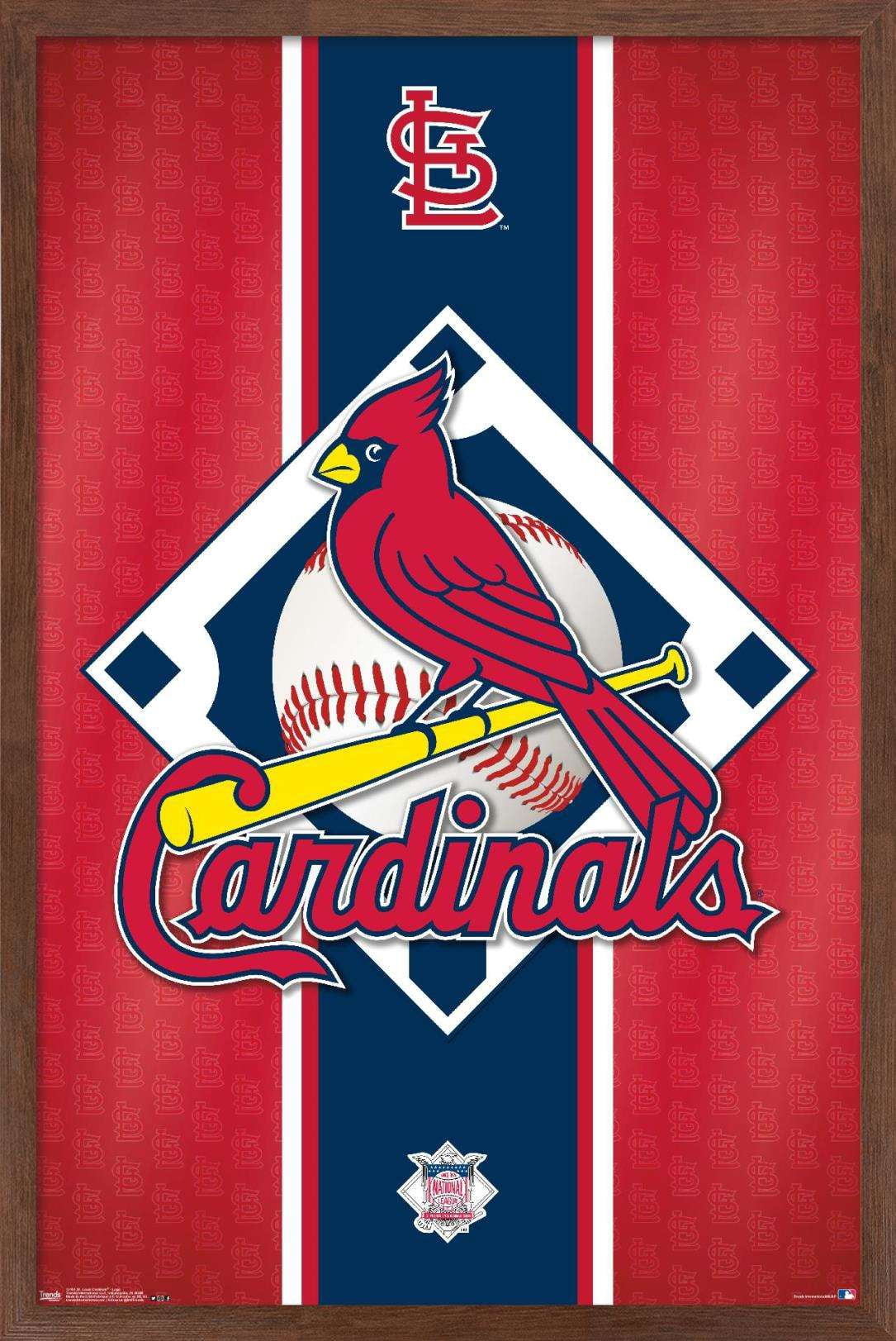 MLB St. Louis Cardinals - Logo 15 Wall Poster, 14.725" x 22.375", Framed