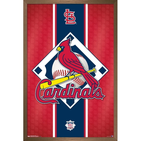 MLB St. Louis Cardinals - Logo 15 Wall Poster, 14.725" x 22.375", Framed