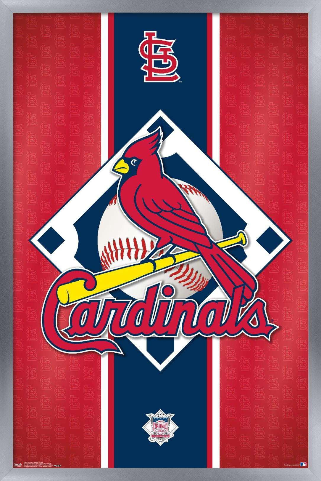 MLB St. Louis Cardinals - Logo 15 Wall Poster, 14.725" x 22.375", Framed