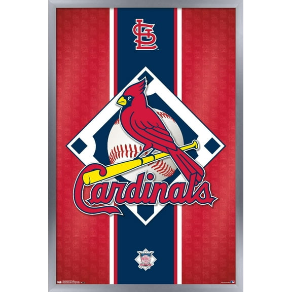 MLB St. Louis Cardinals - Logo 15 Wall Poster, 22.375" x 34", Framed