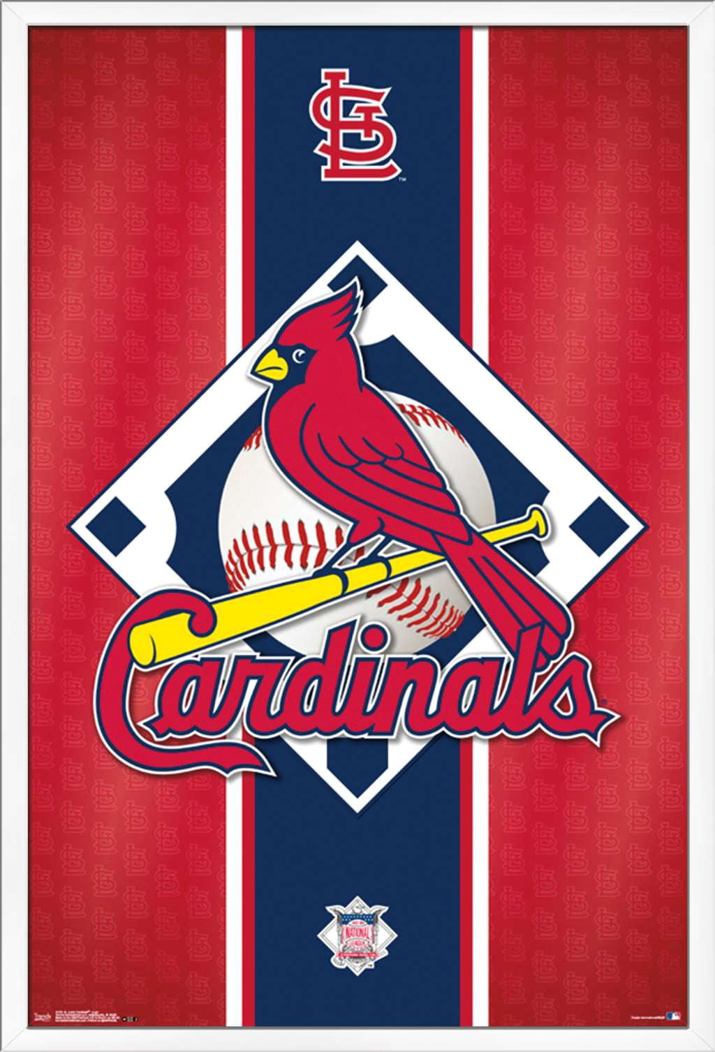 MLB St. Louis Cardinals - Logo 15 Wall Poster, 22.375" x 34", Framed