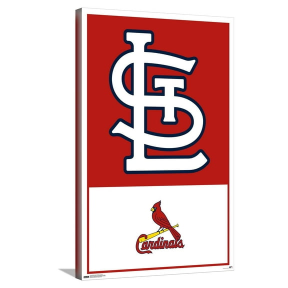 MLB St. Louis Cardinals - Logo 22 Canvas Wall Poster, 22.375" x 34"