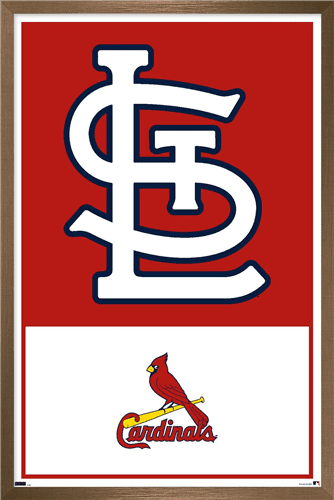 MLB St. Louis Cardinals - Logo 22 Wall Poster, 22.375" x 34" Framed