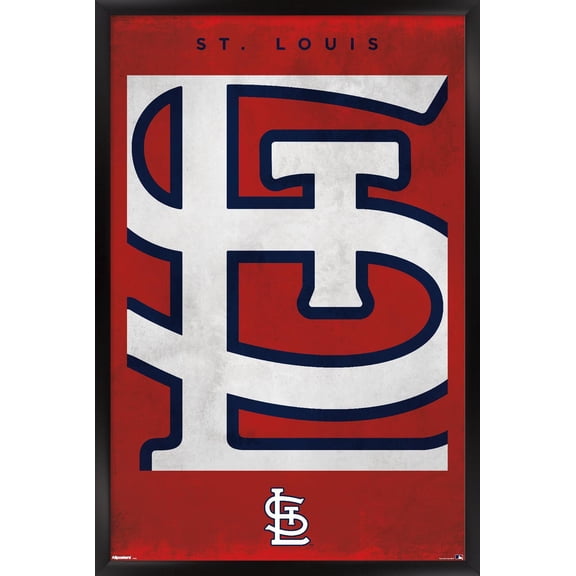MLB St. Louis Cardinals - Logo 25 Wall Poster, 22.375" x 34" Framed