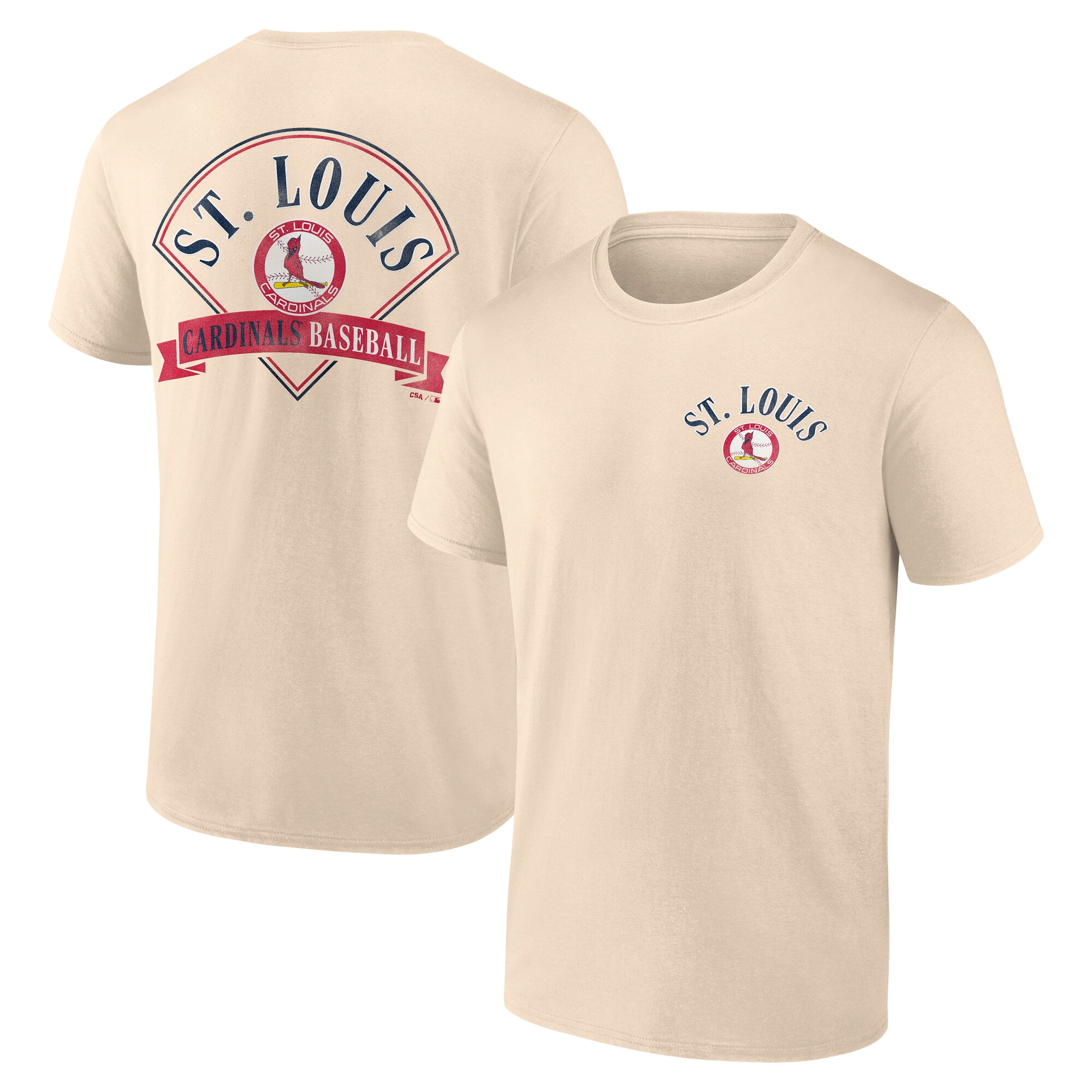 MLB St. Louis Cardinals Men's Fashion Short Sleeve T Shirt Beige ...