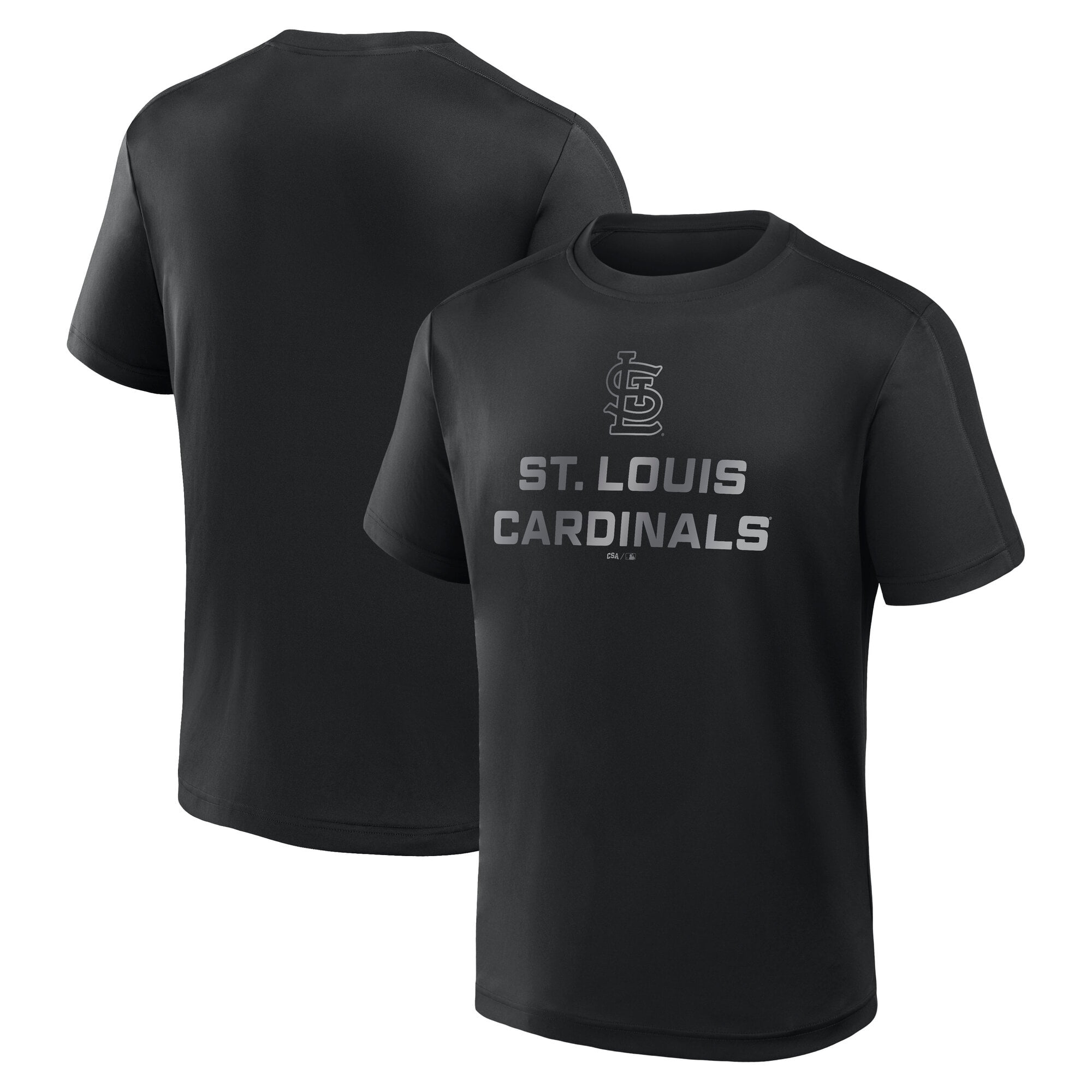 MLB St. Louis Cardinals Men's Synthetic Short Sleeve T Shirt Black ...