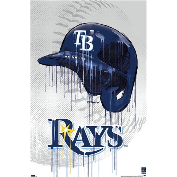 MLB Tampa Bay Rays - Drip Helmet 22 Wall Poster, 14.725" x 22.375"