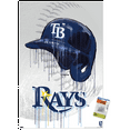 thumbnail image 1 of MLB Tampa Bay Rays - Drip Helmet 22 Wall Poster with Pushpins, 22.375" x 34", 1 of 5