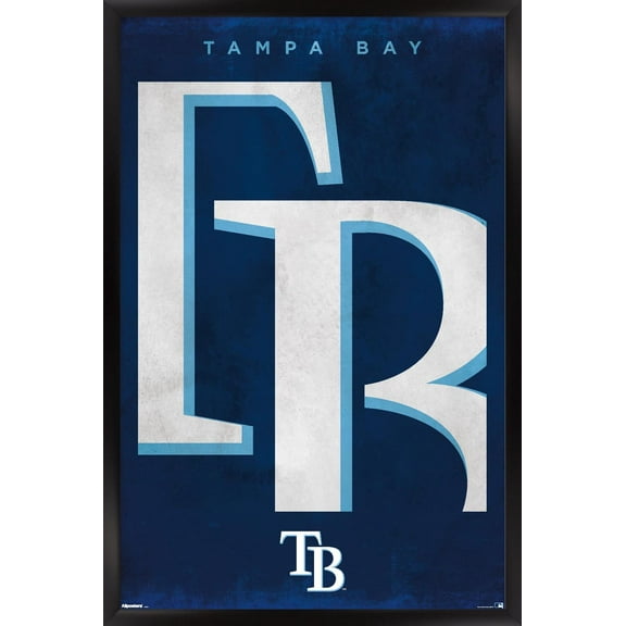 MLB Tampa Bay Rays - Logo 25 Wall Poster, 22.375" x 34" Framed