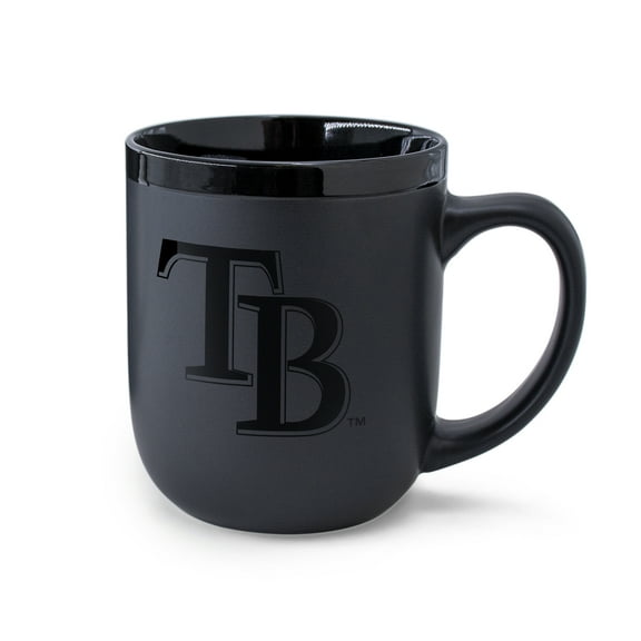 WinCraft Tampa Bay Rays 17oz. Black Tonal Ceramic Mug