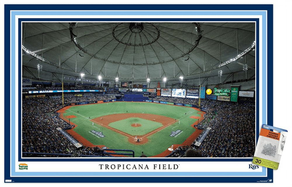 MLB Tampa Bay Rays - Tropicana Field 22 Wall Poster with Pushpins, 22.375" x 34"