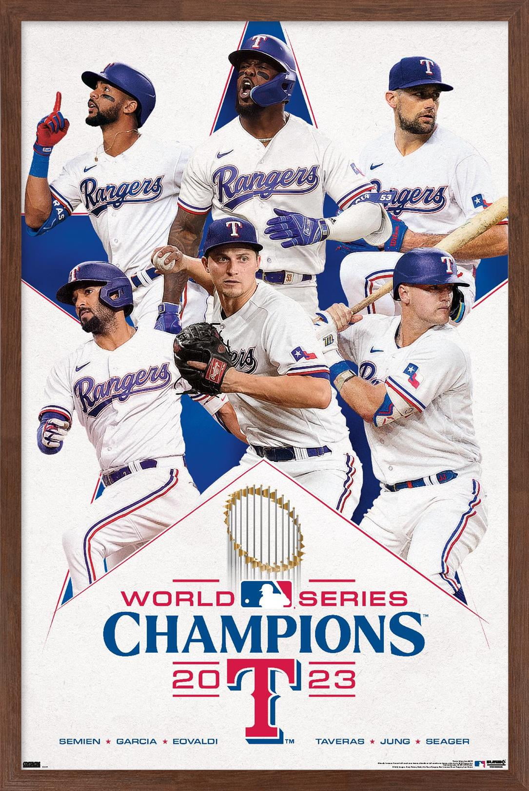 MLB Texas Rangers 2023 World Series Champions Wall Poster, 14.725" x