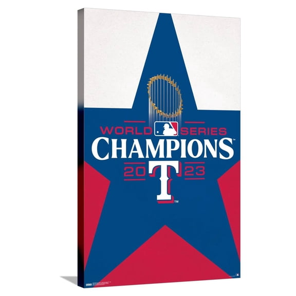 MLB Texas Rangers - 2023 World Series Team Logo Canvas Wall Poster, 22.375" x 34"