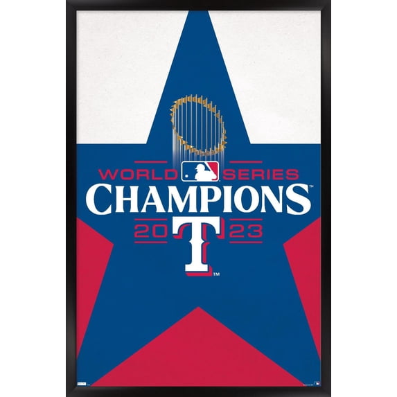 MLB Texas Rangers - 2023 World Series Team Logo Wall Poster, 14.725" x 22.375" Framed